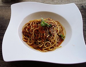 Shot of Spaghetti Bolognese