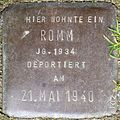 Stolperstein für ein Romm, Stein-Nr. 102 (Holzmarkt 1)