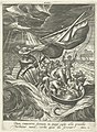 La tormenta en el mar de Galilea, grabado según dibujo de Marten de Vos (1583)