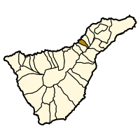 Localisation de La Matanza de Acentejo dans l'île de Tenerife.