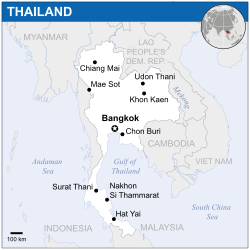 Location of Thailand