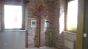 La croix du gibet de Thannekirch située autrefois au Galgenacker ou Galgenrain