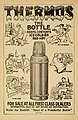 Folheto de propaganda da Garrafa Térmica Thermos, em 1908.