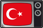 Television set with Turkish flag for Wikipedia...