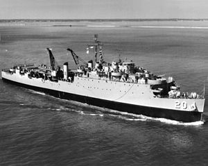USS Donner underway circa the mid-1950s