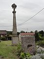 Croix de chemin et memorial bataille de la Marne à Mussey.
