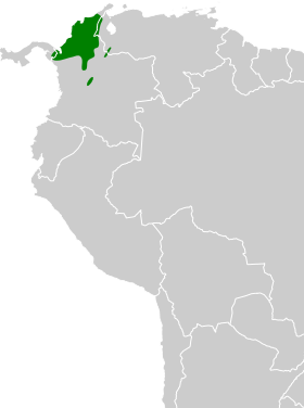 Distribución geográfica del vireón cejiamarillo.