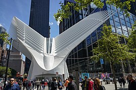 Het WTC Transportation Hub in New York door Santiago Calatrava, 2016