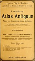 Atlas Antiquus, 1. Lieferung, Titelblatt.