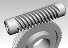 An example of rotation. Each part of the worm drive--both the worm and the worm gear--is rotating on its own axis. Worm Gear.gif
