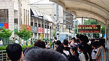 最後一班張江有軌電車駛入張江高科站