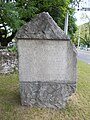 Memorial stone for the Ördög-árok stream, erected in 1970.