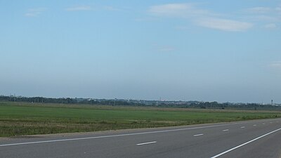 Champ près de Mikhaïlovka vu depuis l'A370.