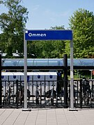 Ommen, Bahnhofsschild