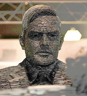 Allan Turing Statue, on display at Bletchley Park