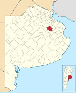 location o Partido de San Miguel del Monte in Buenos Aires Province