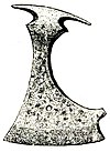 Järnyxa från järnåldern, hittad på Gotland
