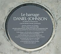 Plaque 2 — Barrage Daniel-Johnson, 1969.