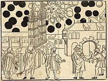 The celestial phenomenon over Basel in 1566. Basilea1566.jpg