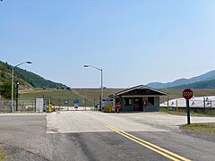 Lower reservoir dam and spillway