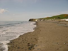 The beach at Clarach Bay