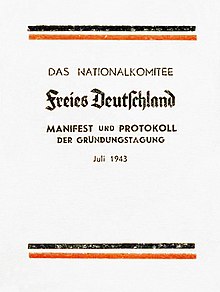 Official manifesto of NKFD (note the flag of the German Empire) Broschure NKFD 1943.jpg