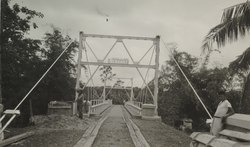 Jembatan Batang Senamat sekitar tahun 1930-an.
