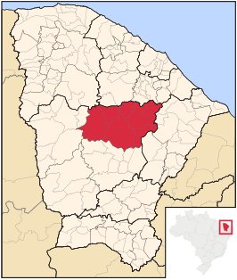 Ligging van de Braziliaanse microregio Sertão de Quixeramobim in Ceará