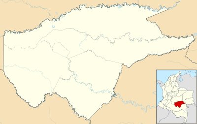 Mapa de localización de Guaviare