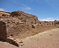 The colonnade at Chetro Ketl (front), with the tower kiva (background)