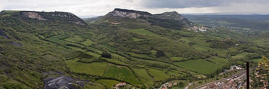 Panorama vers Roquefort-sur-Soulzon.