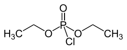 Strukturformel von Diethylchlorphosphat