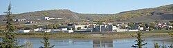 A view of Peace River as seen from West Hill. Kauffman Hill is to the left and Grouard Hill to the right separated by Pat's Creek valley