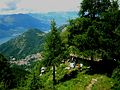 Panoromic shot of mountain Monte Croce
