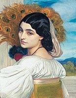 ریسی در نقش پاونیا در نقاشی پاونیا اثر لیتون