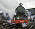 7029 at Chester General station, about to take the southbound "Zulu" special to Birmingham Snow Hill, 4 March 1967.