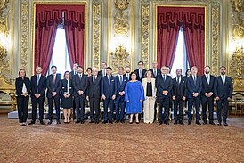 Правительство с президентом Италии Серджо Маттарелла после присяги 5 сентября 2019 года
