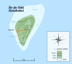 Carte de l'île de Hatohobei.