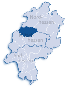 Poziția regiunii Districtul Marburg-Biedenkopf (Marburg-Biedenkopf)