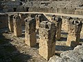 Italicas amfiteater, scenegraven ble fylt med vann for naumachia