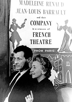 Madeleine Renaud tillsammans med maken Jean-Louis Barrault 1952.