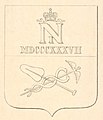 Von Köhnen luonnos Jyväskylän vaakunasta vuodelta 1860.