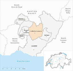 Le Mont-sur-Lausanne – Mappa