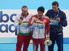 Kazan 2015 - Victory Ceremony 400m individual medley M.JPG