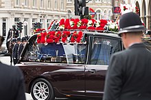 The hearse carrying PC Keith Palmer en route to Southwark Cathedral Keith Palmer's funeral (003).jpg