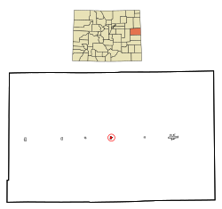 Location in Kit Carson County and the state of کلرادو