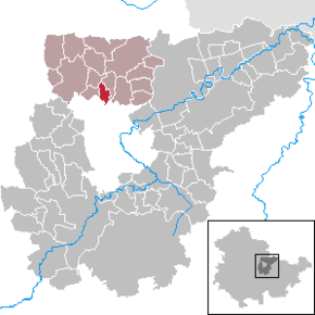 Poziția Kleinobringen pe harta districtului Weimarer Land