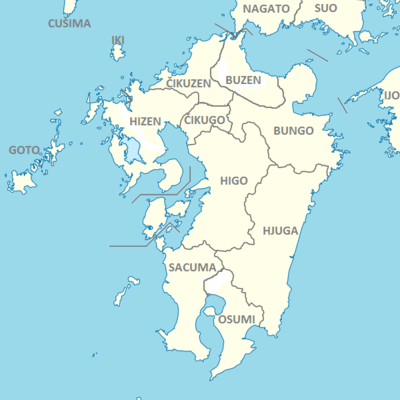 Location map Japan Kyushu