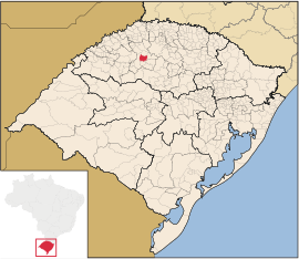 Lage von Ajuricaba in Rio Grande do Sul