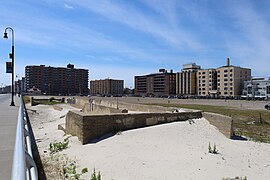 Building on Long Beach boardwalk